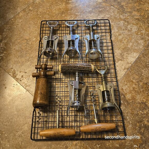 Lot of 8 Vintage Corkscrew, Wine Bottle Openers, Bottle Screw, Cork Puller - Picture 10 of 11